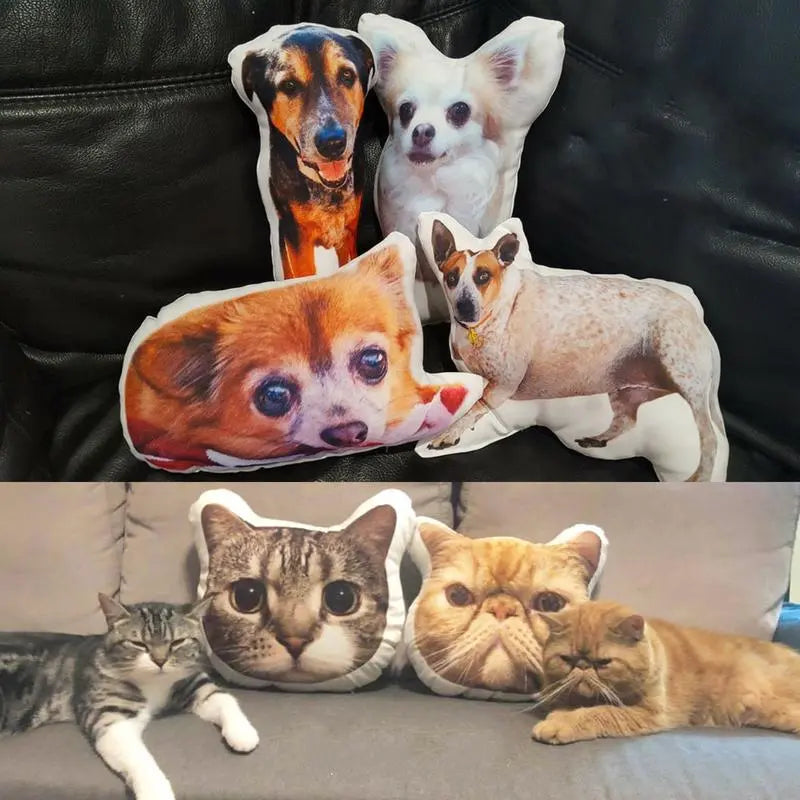 Personalized Pet Photo Voice Pillow – Custom Pet Photo Keepsake with Voice Recording