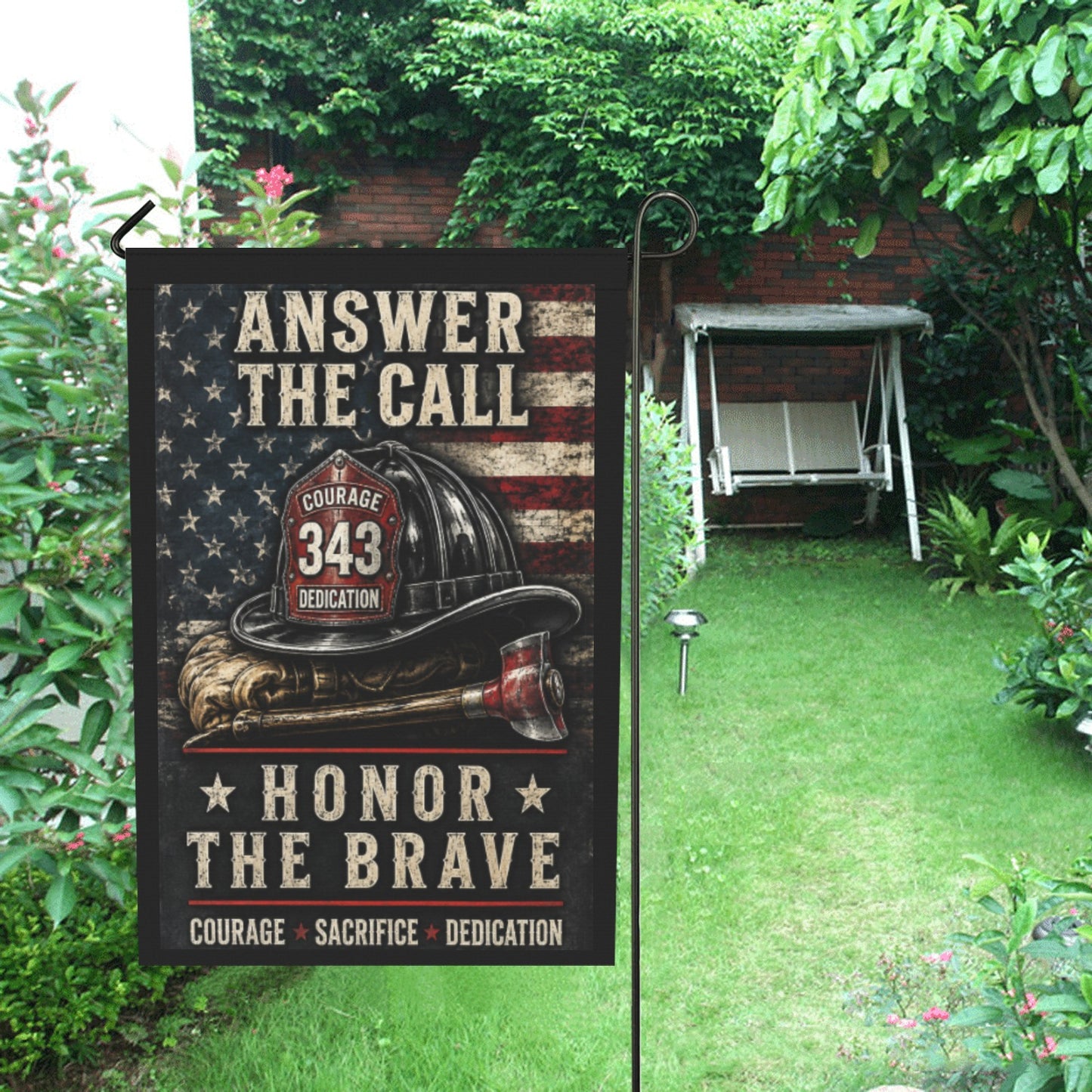 Answer the Call | Honor Our Firefighters  28x40 inch（Made in USA）