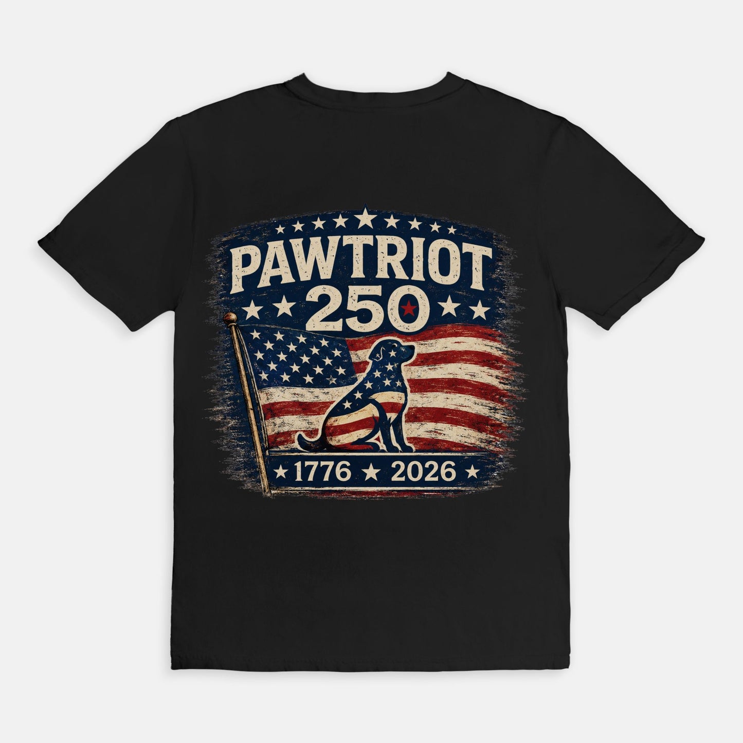 Pawtriot 250 Patriotic T-Shirt | America 250 Dog Lover Tee