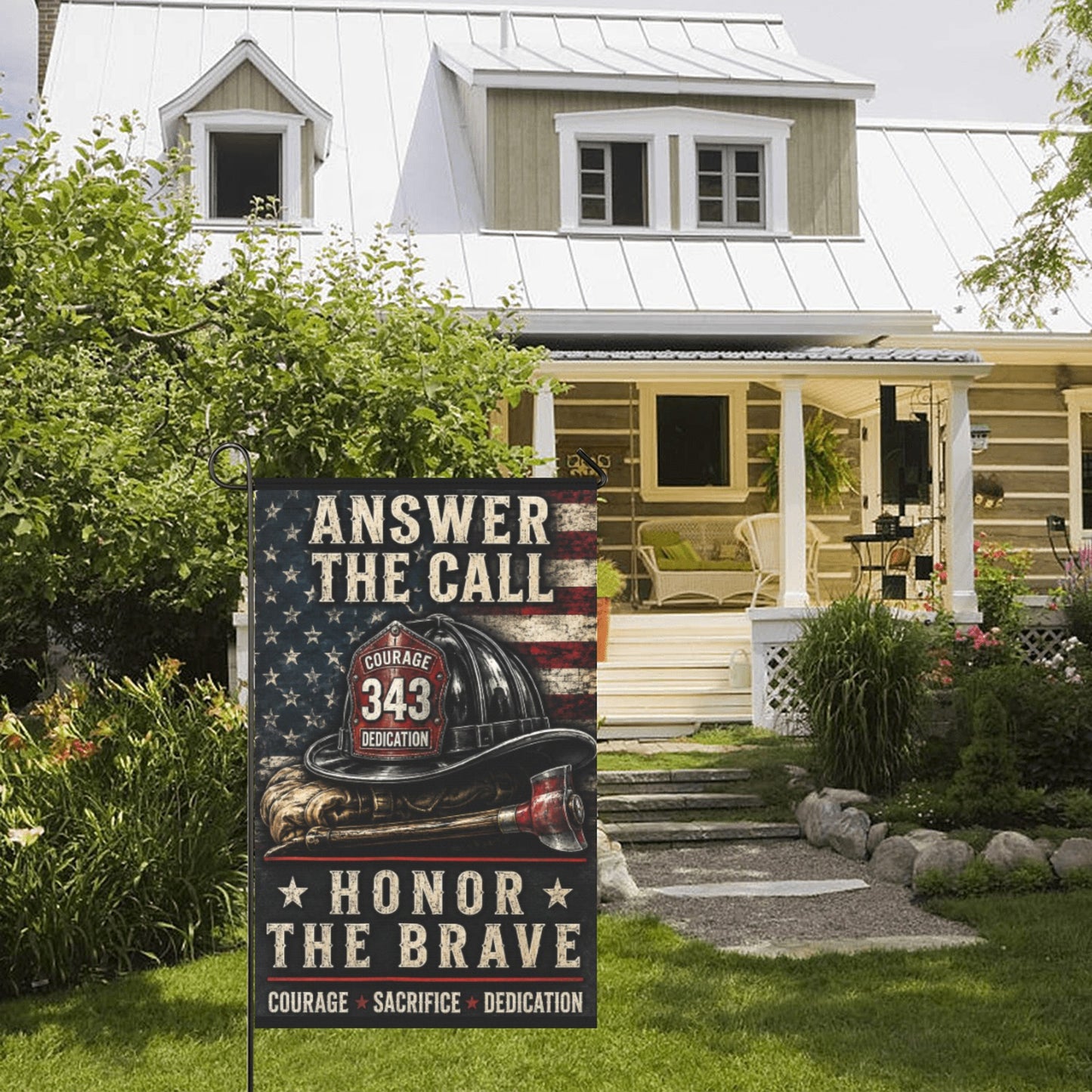 Answer the Call | Honor Our Firefighters 36x60 inch（Made in USA）