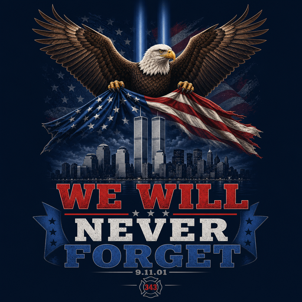 We Will Never Forget Eagle Tribute T-Shirt
