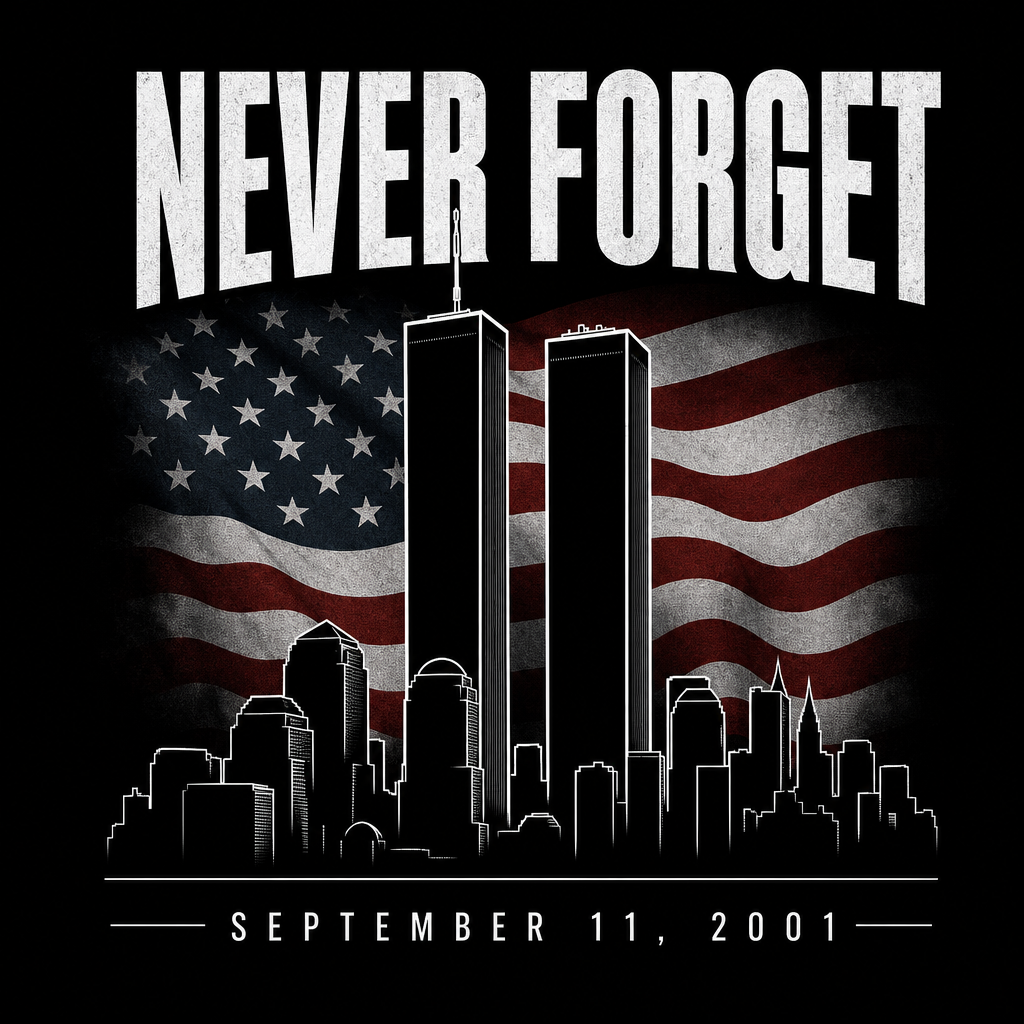 Never Forget 9/11 Memorial T-Shirt