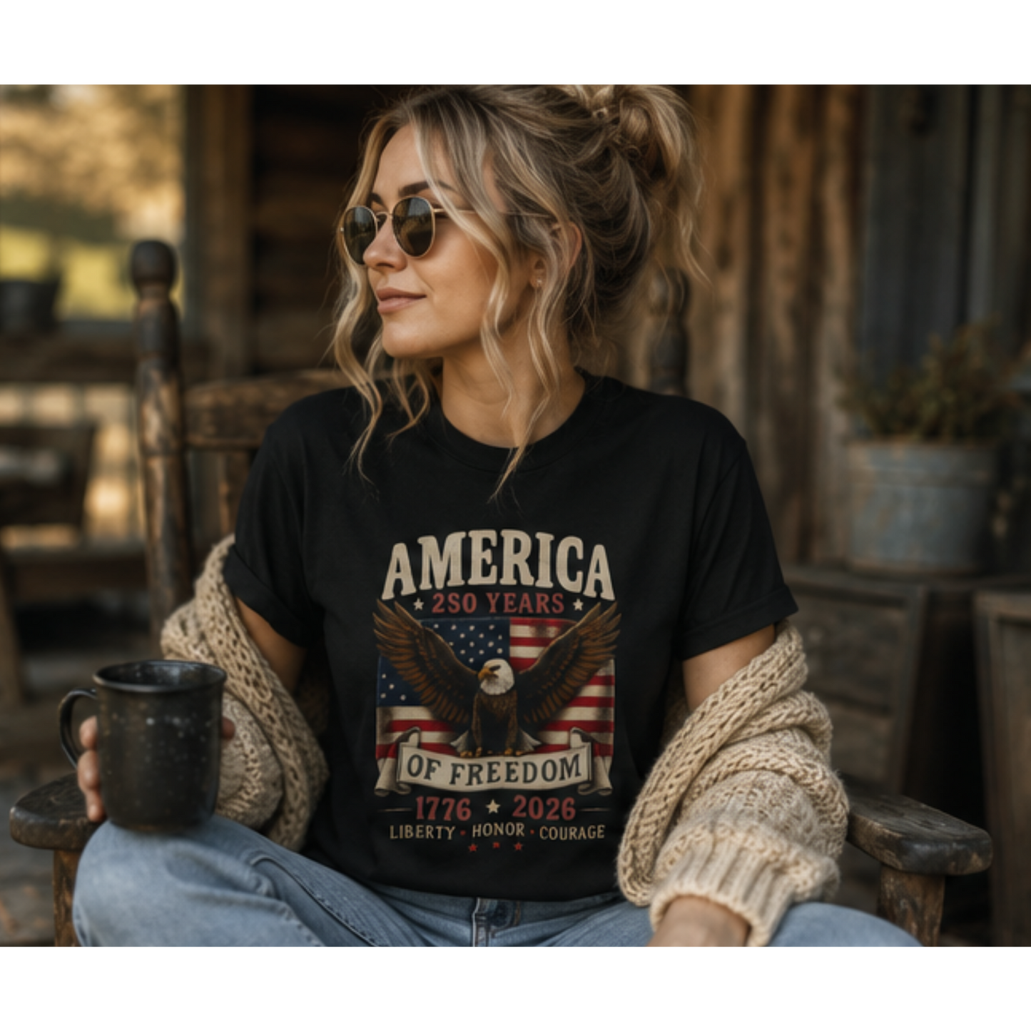 Freedom Soars Eagle Americana Tee