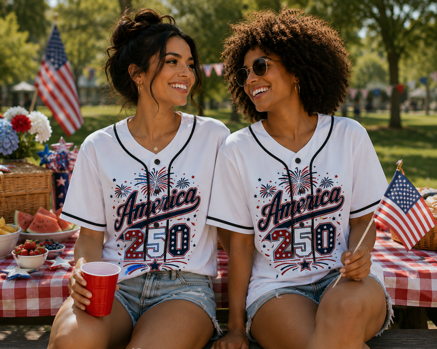 Women's 'America 250' Patriotic Baseball Jersey